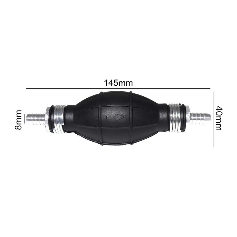 ePathChina 8mm 5/16 Black Primer Bulb Rubber Fuel Pump Transfer Vacuum Fuel Hand Primer Gasoline Petrol Diesel Pump for Marine Boat Accessories - Image 2